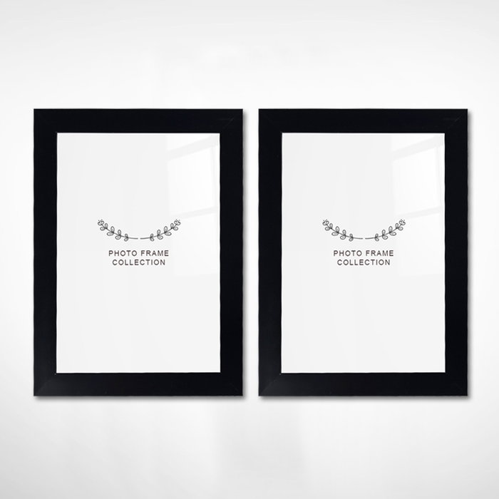 Aberto Design Set de 2 Marcos de Fotos Negros 15 x 21 cm Aberto Design Set de 2 Marcos de Fotos Negros 15 x 21 cm